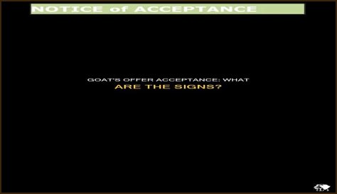 How To Know When Your GOAT Offer Is Accepted