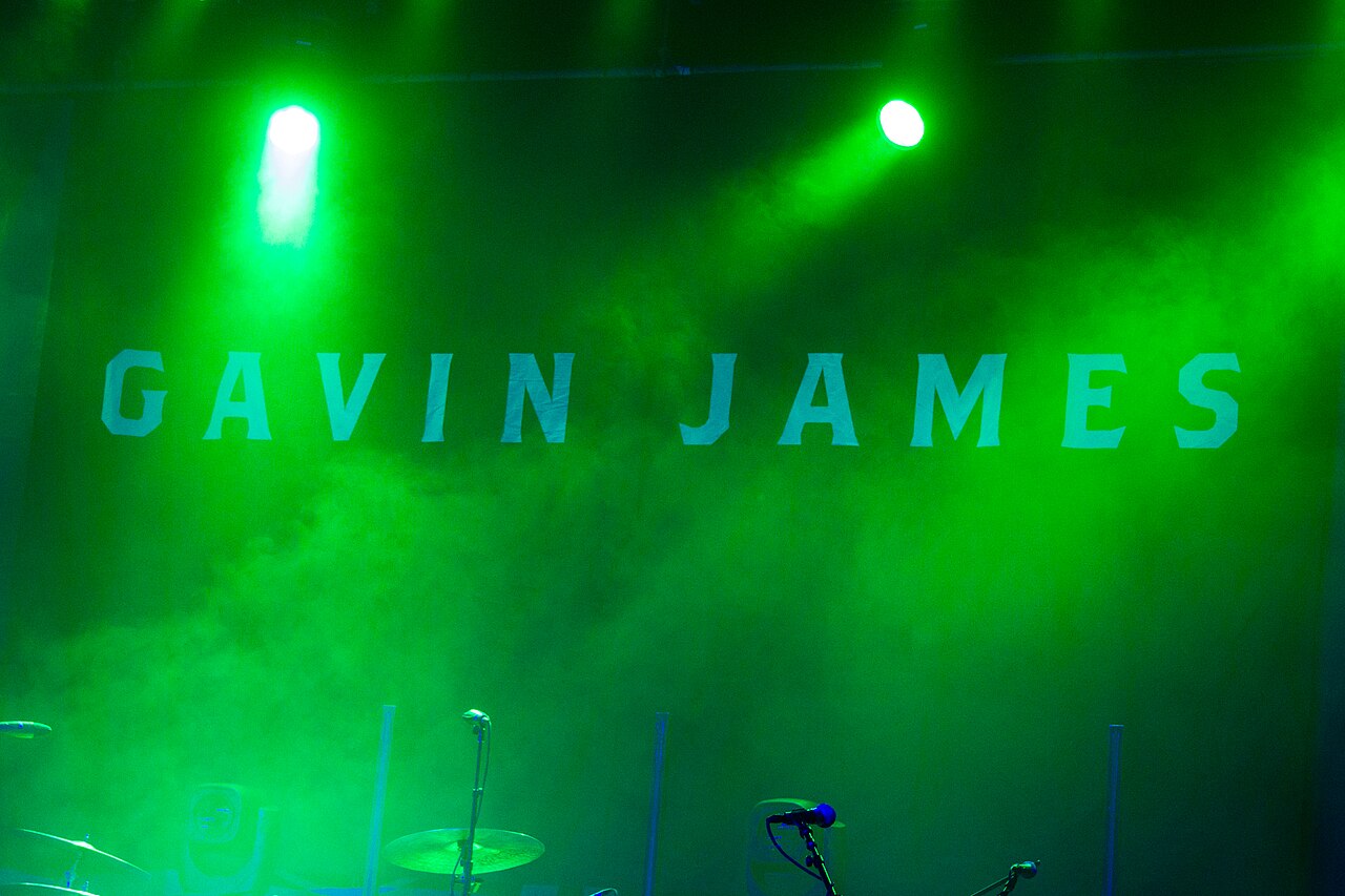 Empty concert stage with dramatic lighting at a live music venue